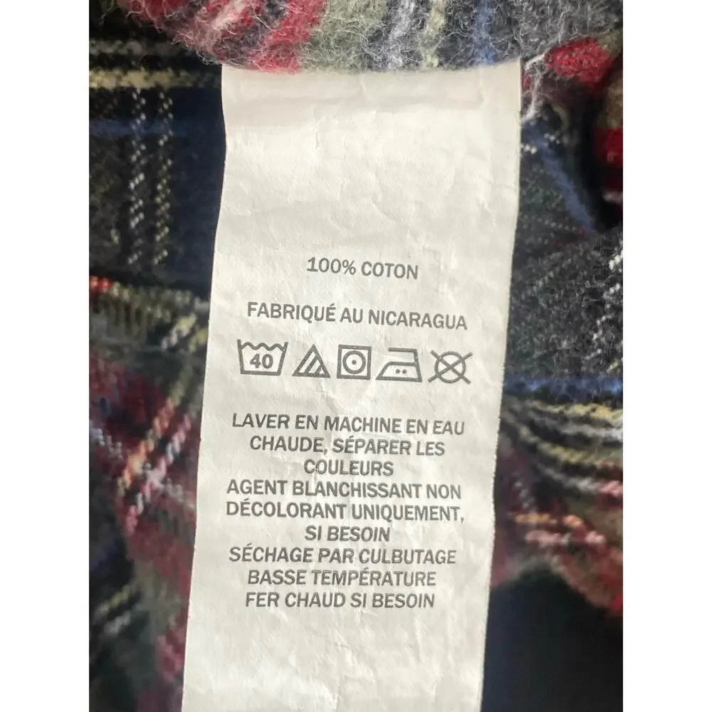 L.L.Bean Plaid Flannel Shirt Men’s L Traditional Fit Button Down Winter Outdoors